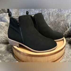 Jeossy Women's Ankle Boots, Black Nubuck, Size 9